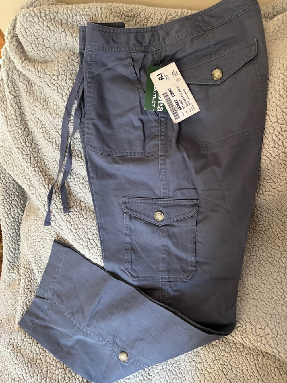Women’s L.L. Bean Cargo Jogger Pants - Slate Blue size 10